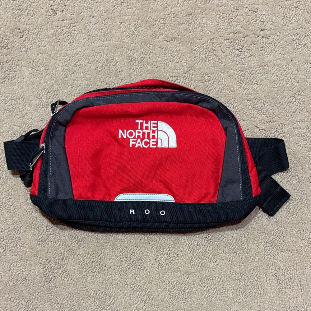 The North Face Roo Red and Black Belt Bag